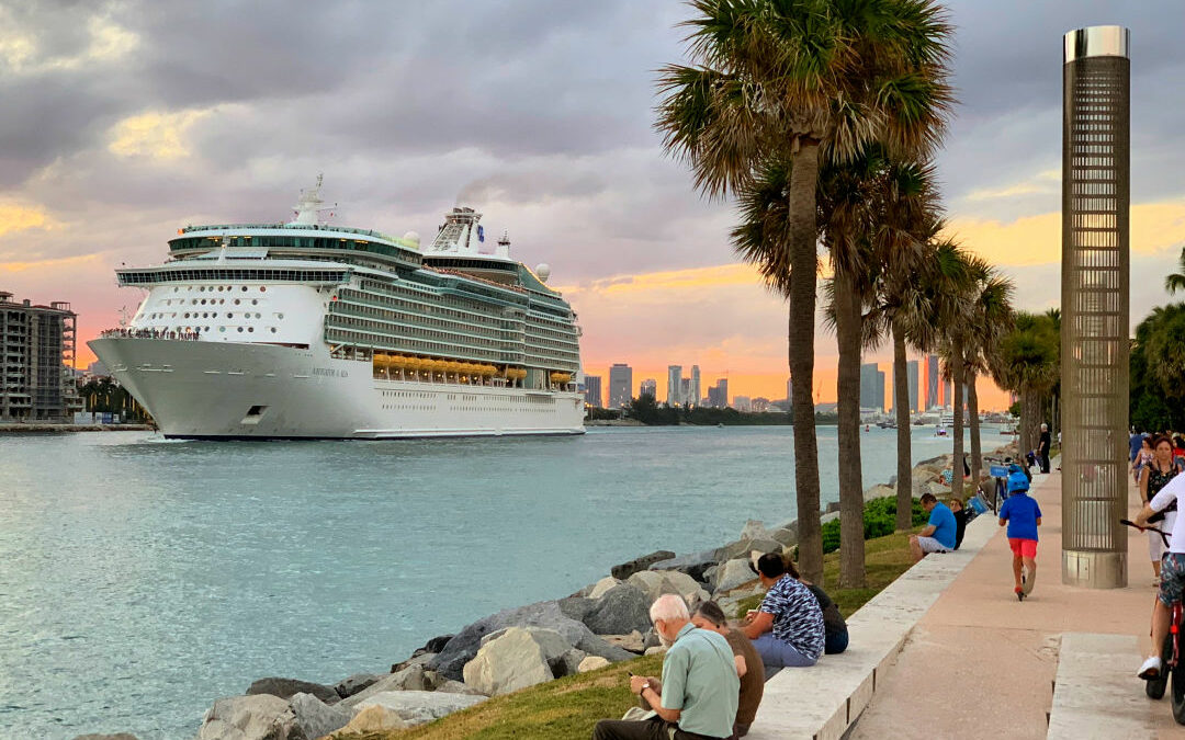 Cruise Ship leaving South Beach