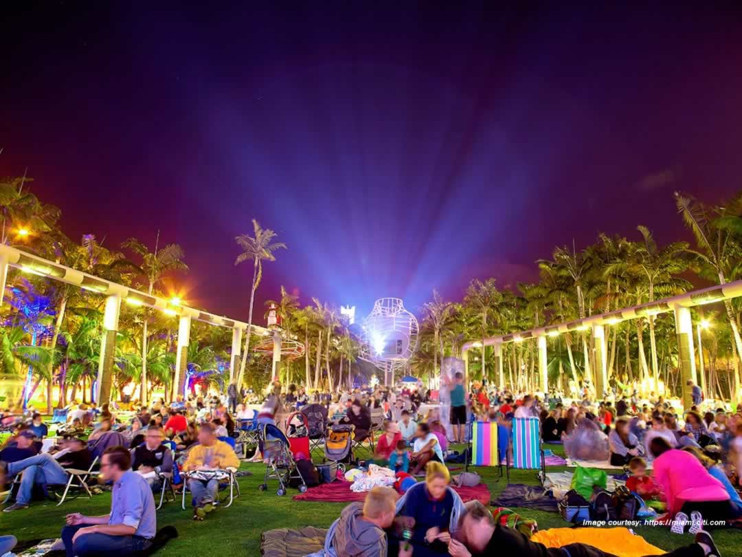 Watch Free Movies At The Miami Beach SoundScape!