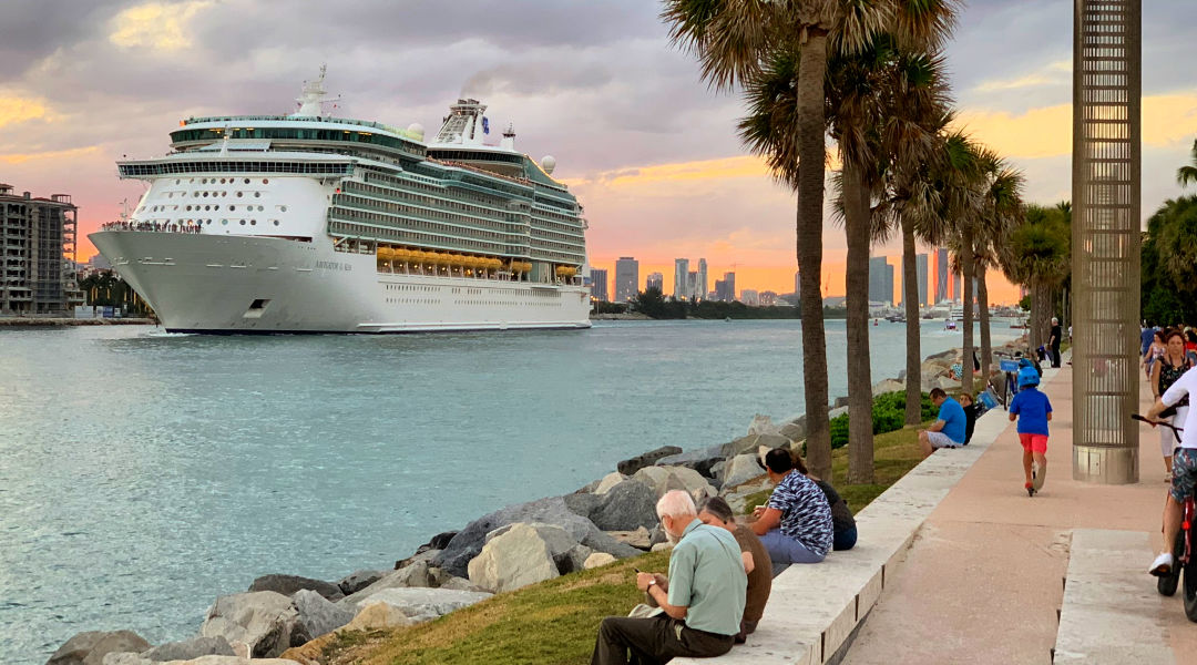 Cruise Ship passing South Pointe Park