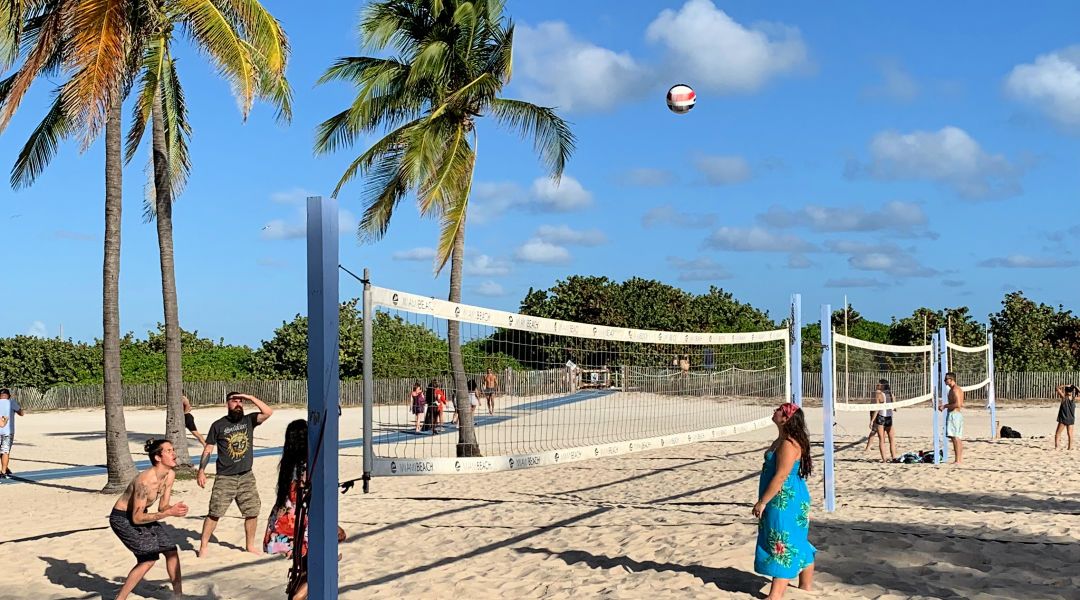 VolleyBall Courts on Ocean Drive