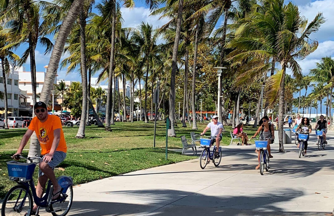 citibikes on ocean drive