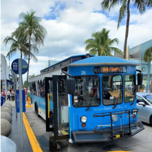 Hop on the South Beach Trolley Loop and cruise around town in air-conditioned comfort for free.